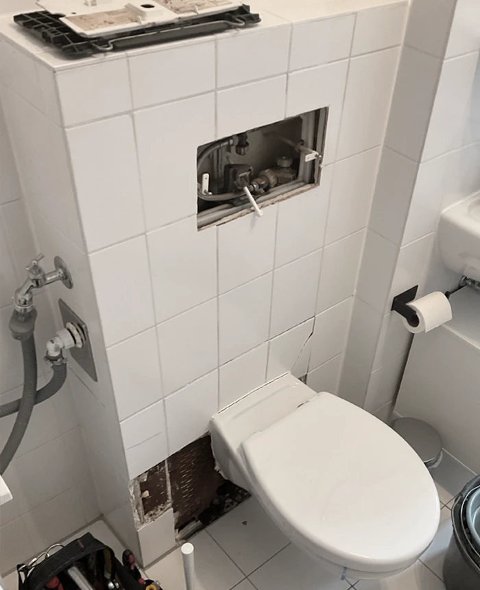 BOSA Unterputzspülkasten vorher